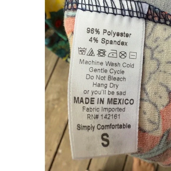 LuLaRoe Tunic‎ Top Floral Paisley Print Casual Comfy Colorful Womens Size S - Picture 4 of 5